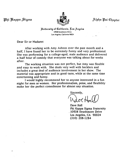 UCLA Letter